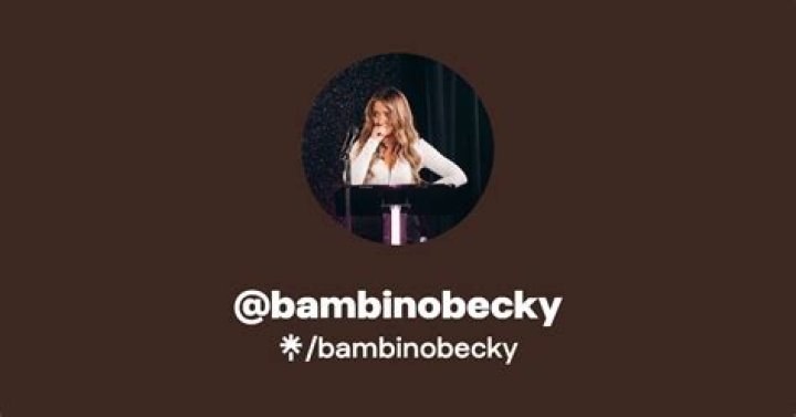 bambinobecky Youtuber overview