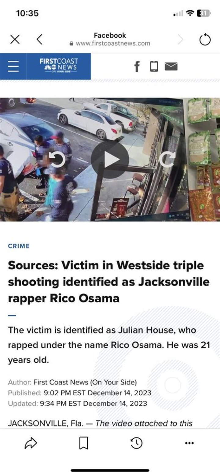 Jacksonville Rapper Rico Osama Dies, 2 injured After Westside Shooting.