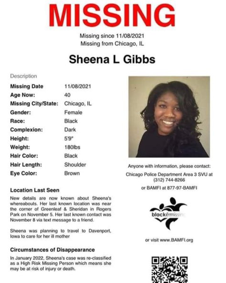 Missing Sheena Gibbs Not yet Found, Help Locate Chicago Missing Woman