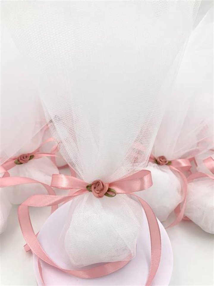 Satin Pouch and Tulle Wedding Bomboniera — Blessed Celebration